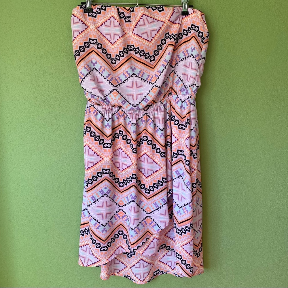 Aztec boho pastel dress